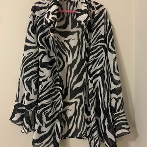 Zebra Print Flowy Sweater